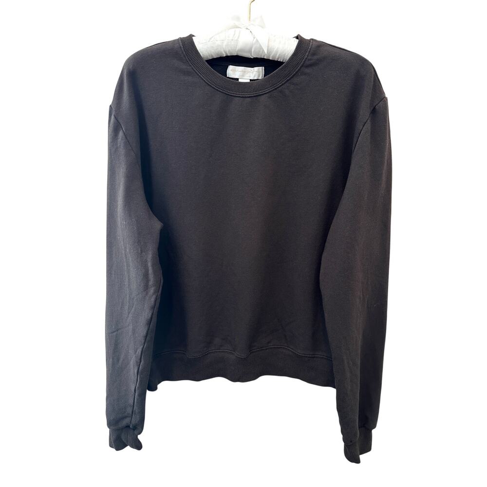 SPIRITUAL GANGSTER Off Black Sweatshirt Cross Back Athleisure Pullover | XL